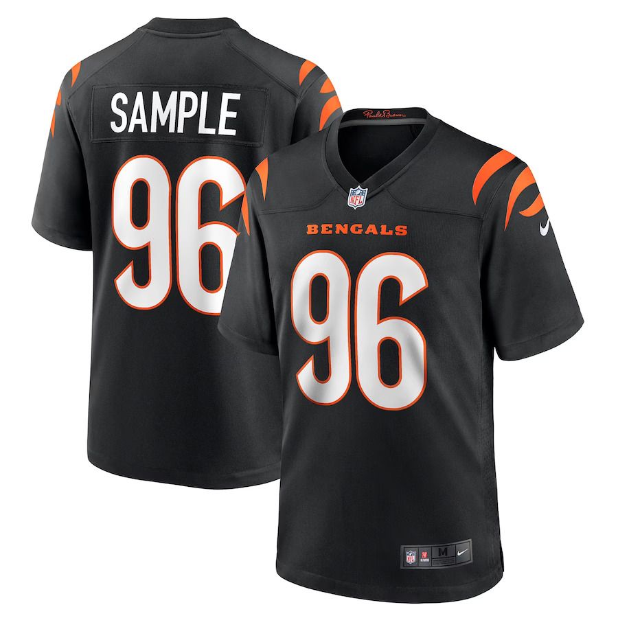 Men Cincinnati Bengals #96 Cam Sample Nike Black Game NFL Jersey->chicago bears->NFL Jersey
